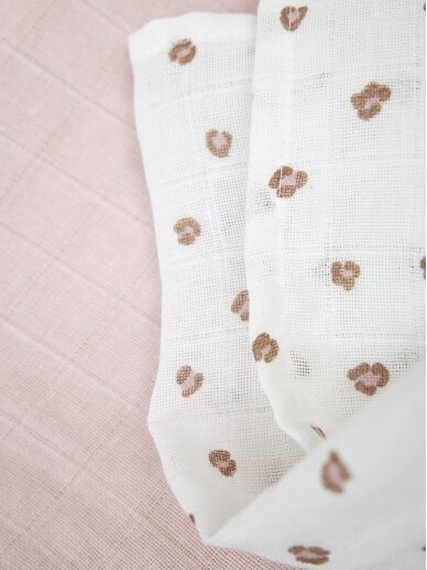 Gauze (muslin) diaper set, 9-piece, Meyco Baby (Mini Panther - Soft Pink) 1