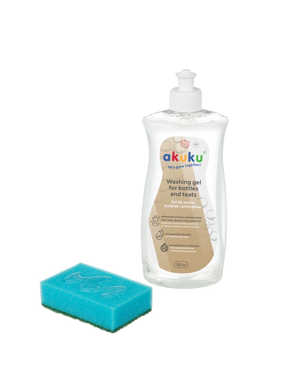 Akuku čiulptukų ir buteliukų plovimo skystis 500ml A0712 3
