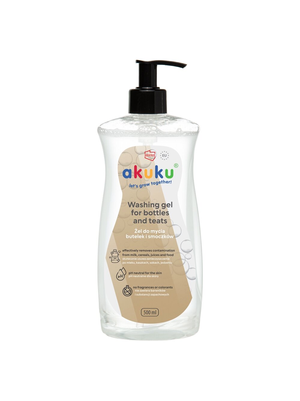 Akuku čiulptukų ir buteliukų plovimo skystis 500ml A0712 5 Akuku čiulptukų ir buteliukų plovimo skystis 500ml A0712 5