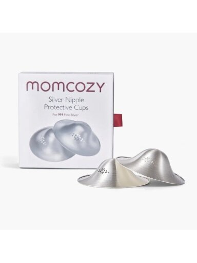 MOMCOZY sidabriniai spenelių gaubteliai, 2 VNT., XXL