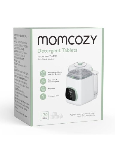 MOMCOZY buteliukų plovyklos KLEANPAL PRO plovimo tabletės, 120vnt