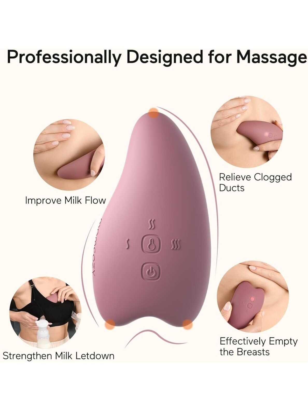 Electric breast massager, Momcozy (pink) 1