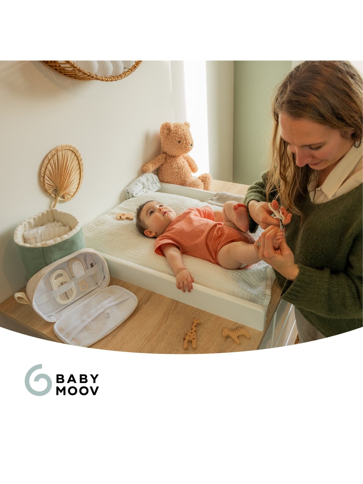 Babymoov kūdikio priežiūros rinkinys 9 aksesuarai Sand A032008 5