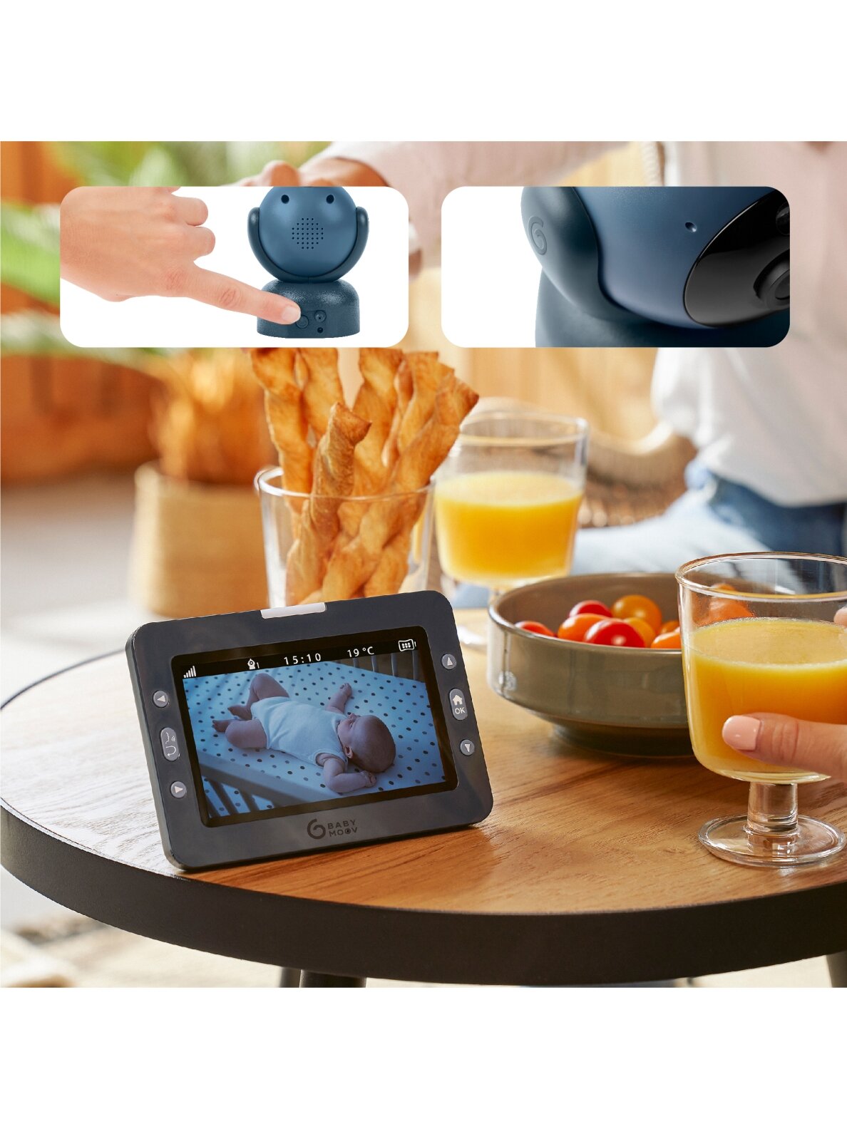 Babymoov mobili video auklė kūdikiui sukasi pasikreipia 5’’ YOO MASTER + HD A014435 3