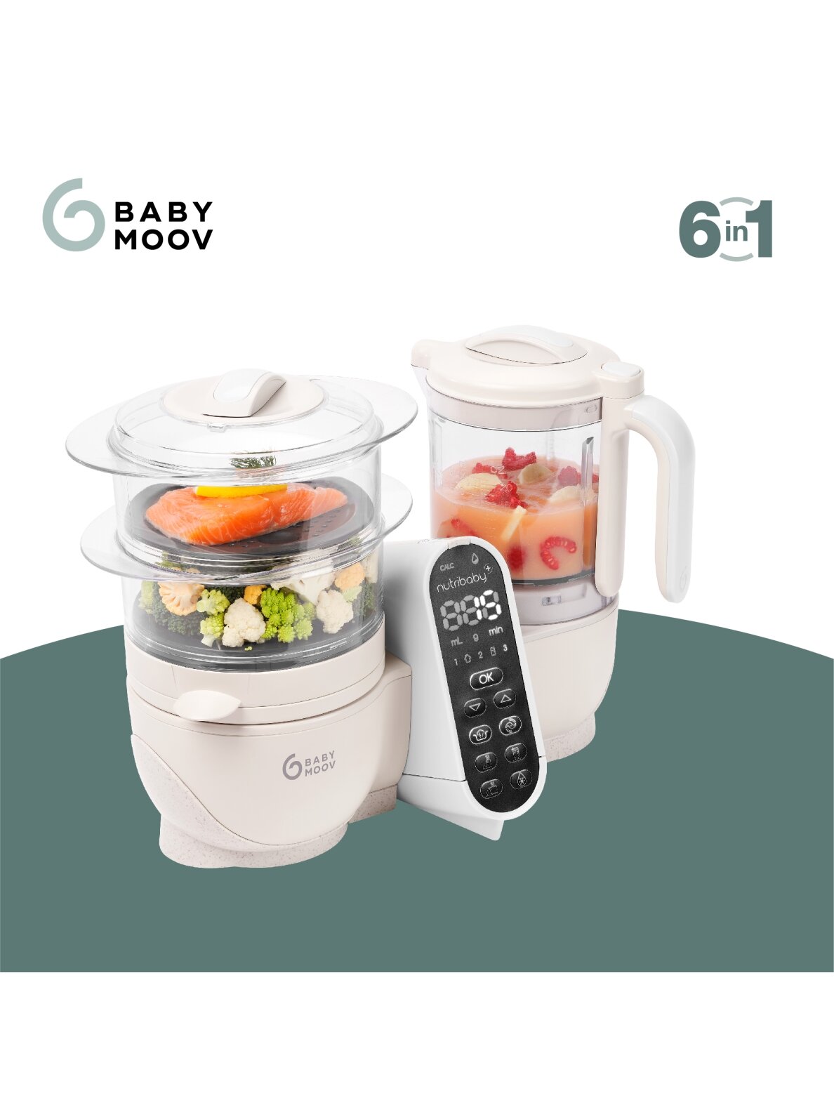Babymoov trintuvas garintuvas Nutribaby + 6/1 kreminis A001135 1 Babymoov trintuvas garintuvas Nutribaby + 6/1 kreminis A001135 1