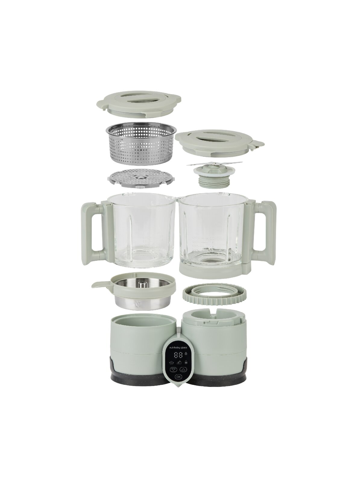 Babymoov trintuvas garintuvas Nutribaby stiklinis žalias A001138 2 Babymoov trintuvas garintuvas Nutribaby stiklinis žalias A001138 2