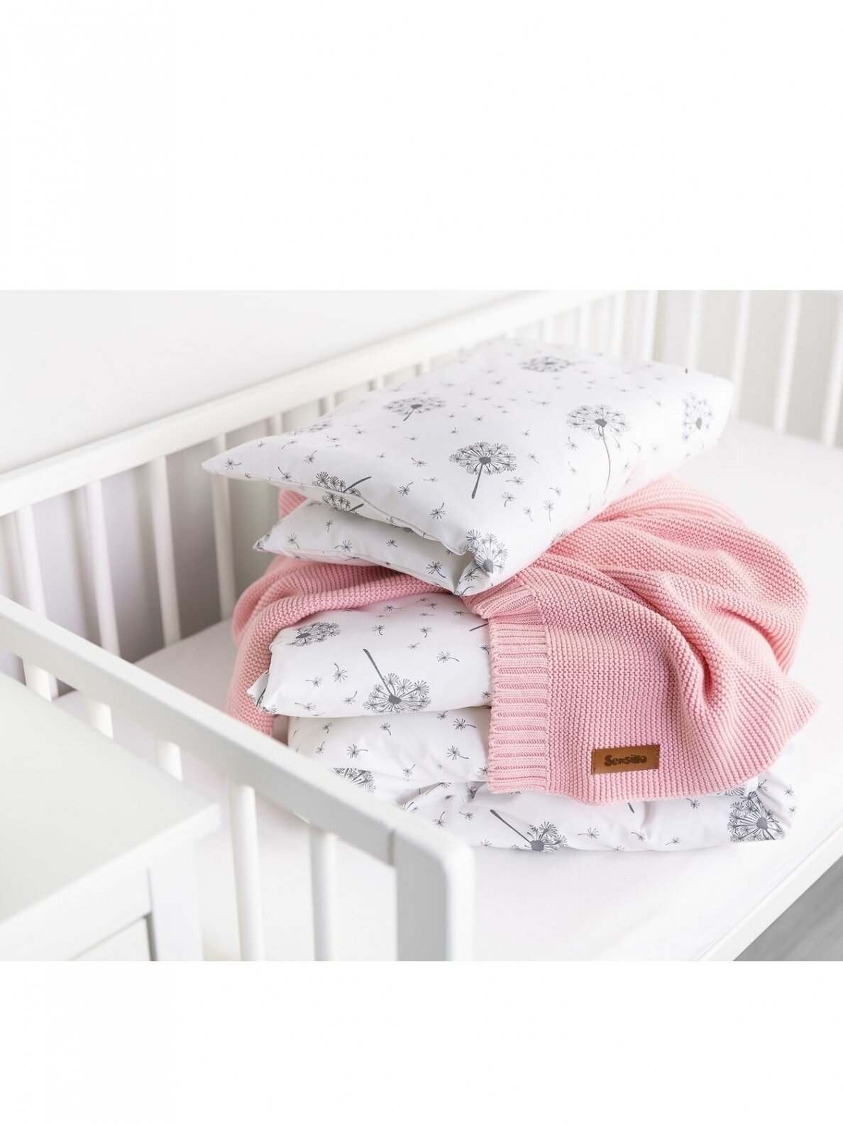 Bamboo-cotton blanket for baby, 80x100, by Sensillo (pink) 6