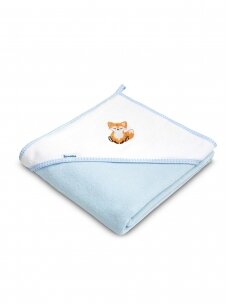 Frotinis rankšluostis su gobtuvu Lapė, 100x100, Sensillo (mėlyna)
