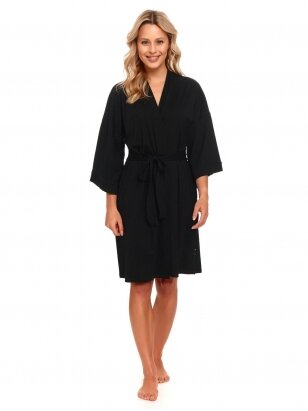 Bamboo maternity robe by DN (black)