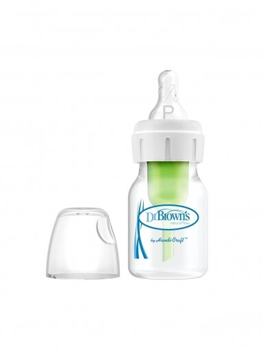 Dr. Brown's buteliukas siauru kakleliu Options+, 60 ml., 0m+ preemie flow