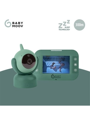 Babymoov mobili video auklė kūdikiui sukasi pasikreipia 3,2’’ YOO Twist A014425