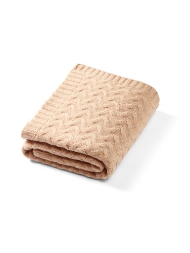 Merino vilnos pledas tamsiai kreminis 1648/02 baby Ono
