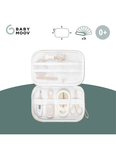 Babymoov kūdikio priežiūros rinkinys 9 aksesuarai Sand A032008 1