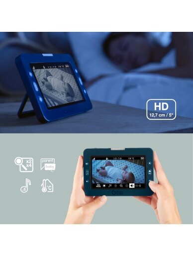 Babymoov mobili video auklė kūdikiui sukasi pasikreipia 5’’ YOO MASTER + HD A014435 4 Babymoov mobili video auklė kūdikiui sukasi pasikreipia 5’’ YOO MASTER + HD A014435 4