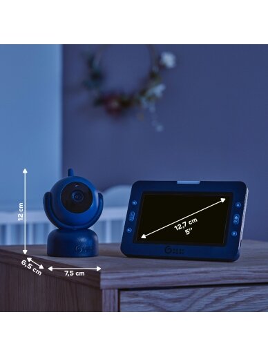 Babymoov mobili video auklė kūdikiui sukasi pasikreipia 5’’ YOO MASTER + HD A014435 5