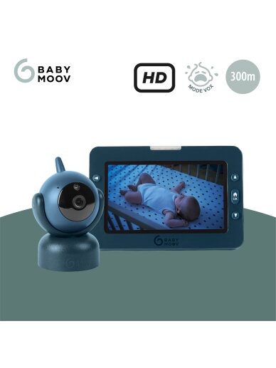 Babymoov mobili video auklė kūdikiui sukasi pasikreipia 5’’ YOO MASTER + HD A014435 1