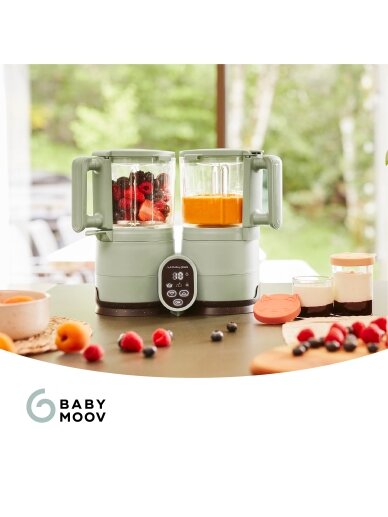 Babymoov trintuvas garintuvas Nutribaby stiklinis žalias A001138 8 Babymoov trintuvas garintuvas Nutribaby stiklinis žalias A001138 8
