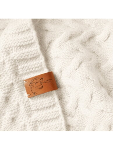Babyono pledas merino vilnos šviesiai Baltas 1648/03 3 Babyono pledas merino vilnos šviesiai Baltas 1648/03 3
