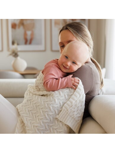 Babyono pledas merino vilnos šviesiai Baltas 1648/03  4