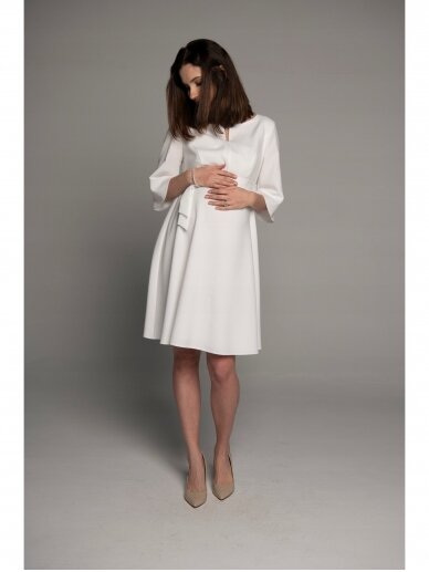 Maternity and nursing dress Nimis (white) 2