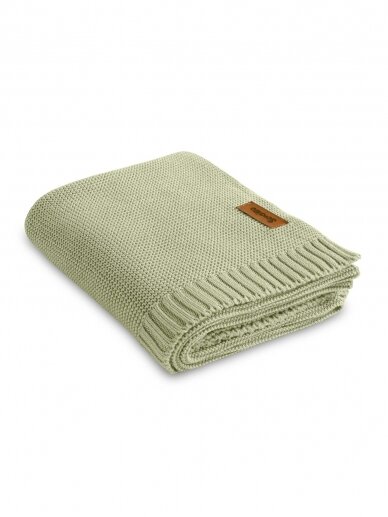 Bamboo-cotton blanket for baby, 80x100, by Sensillo (soft green)