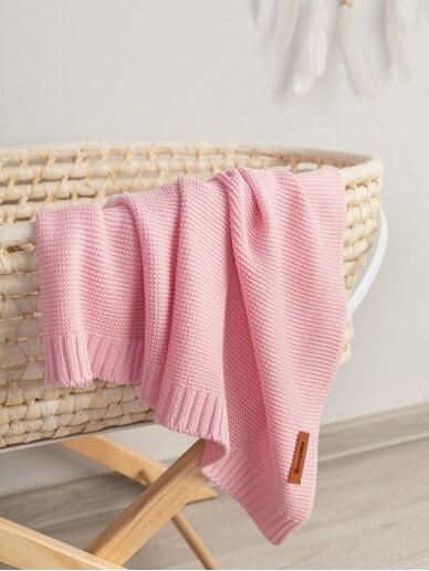 Bamboo-cotton blanket for baby, 80x100, by Sensillo (pink) 3 Bamboo-cotton blanket for baby, 80x100, by Sensillo (pink) 3