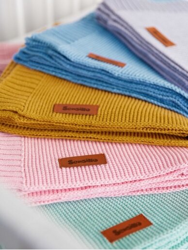 Bamboo-cotton blanket for baby, 80x100, by Sensillo (pink) 4