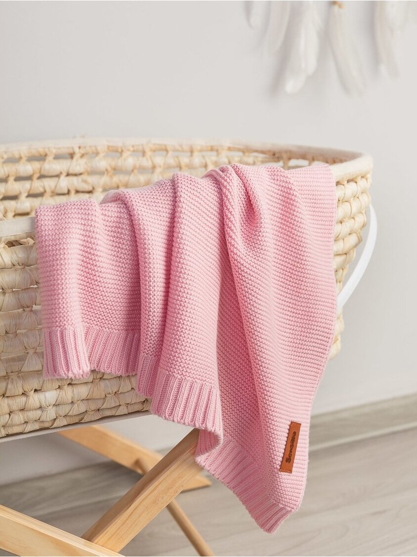 Bamboo-cotton blanket for baby, 80x100, by Sensillo (pink) 3 Bamboo-cotton blanket for baby, 80x100, by Sensillo (pink) 3