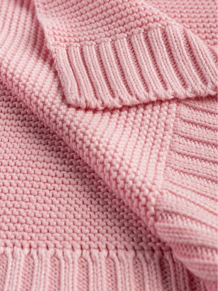 Bamboo-cotton blanket for baby, 80x100, by Sensillo (pink) 2
