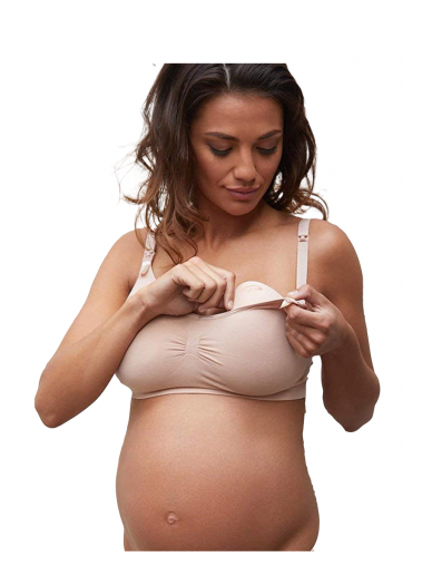 Maternity and nursing seamless bra Curve by Cache coeur (nude)