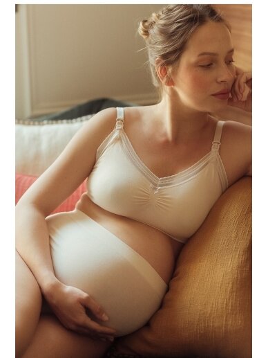 Viskozinės paaukštintos kelnaitės nėščioms Milk, Cache Coeur (kūno) 3