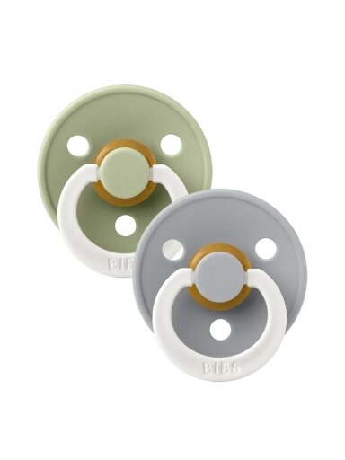 BIBS Čiulptukas Round, 2 vnt.(Sage glow/Cloud glow) 0+mėn