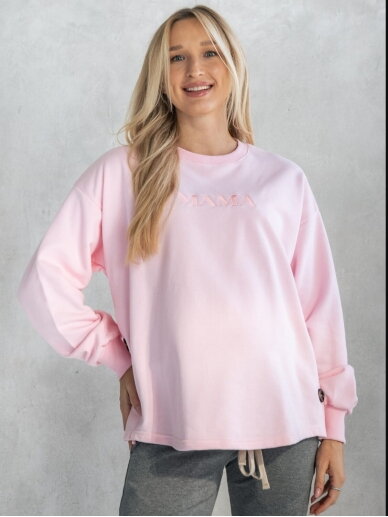 Latte Mama Maternity & Nursing Sweatshirt (Pink) 1