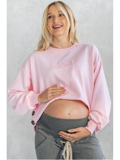 Latte Mama Maternity & Nursing Sweatshirt (Pink)