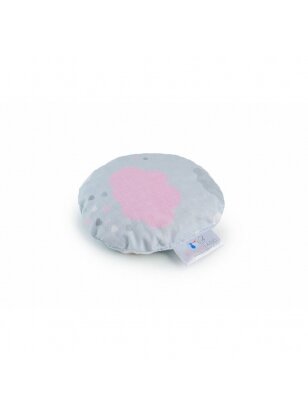 Bocioland vyšnių kauliukų pagalvėlė pilka, rožiniai debesėliai, BOC0187