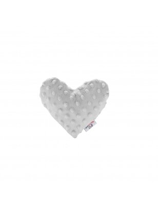 Bocioland vyšnių kauliukų pagalvėlė širdėlė pilka BOC0216