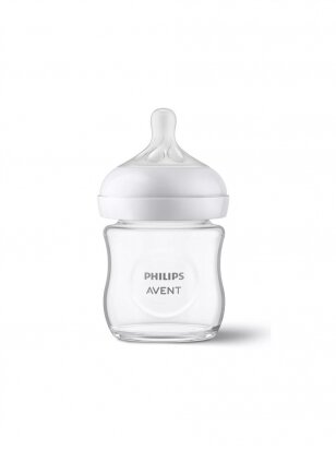 Stiklinis buteliukas kūdikiui, Natural Response, 120ml. 0m+, Philips AVENT