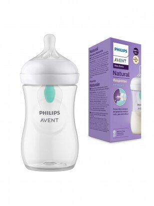Baby Bottle with Airfree vent, 260ml, 1m+, by Philips AVENT