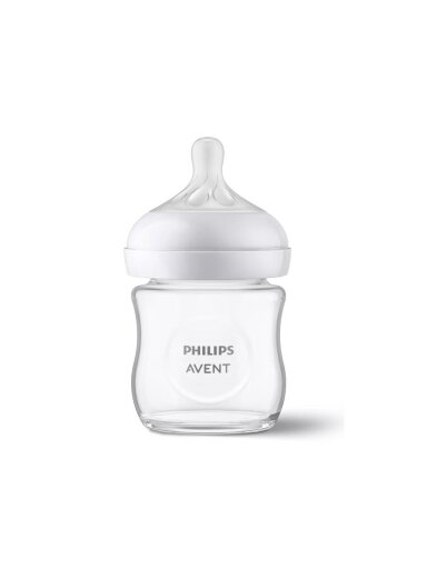 Stiklinis buteliukas kūdikiui, Natural Response, 120ml. 0m+, Philips AVENT