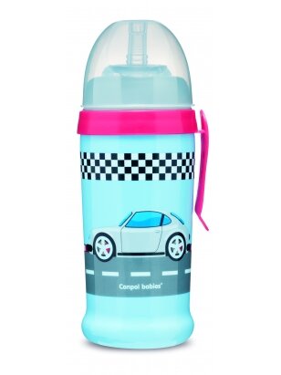 CANPOL BABIES sportinis neišsipilantis puodelis RACING CARS, tamsiai mėlynas, 56/516_blud