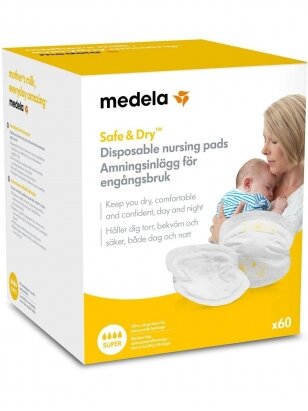 Medela Safe & Dry disposable nursing pads, 60 pcs.