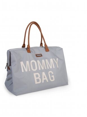 Didelė mamos rankinė - krepšys MOMMY BAG, Grey of white, Childhome