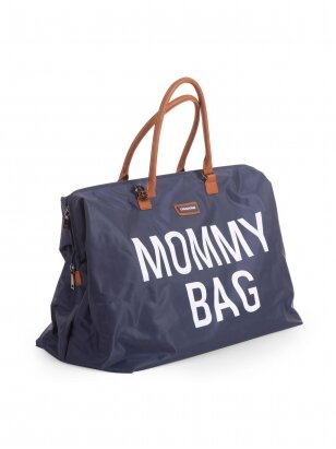 Didelė mamos rankinė - krepšys MOMMY BAG Navy/White