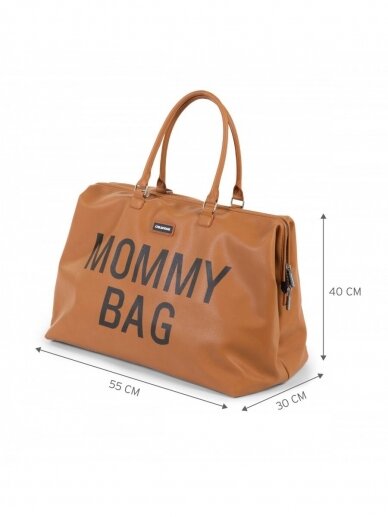 Didelė mamos rankinė - krepšys MOMMY BAG Brown (odinos imitacija) 2