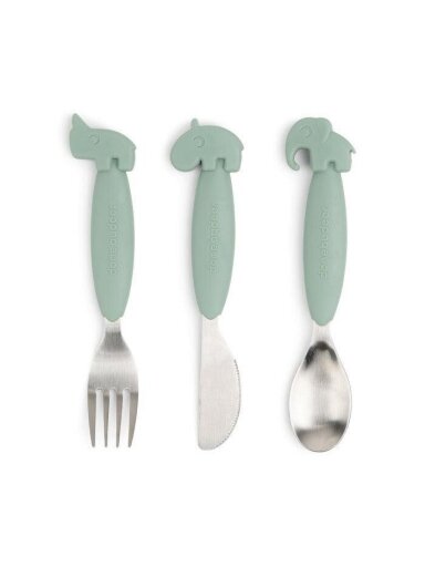 Done by Deer children’s cutlery set Green