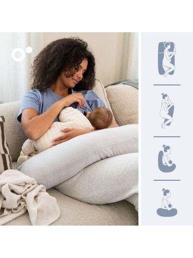 Doomoo Maxxy Nursing Pillow, Dots grey 2