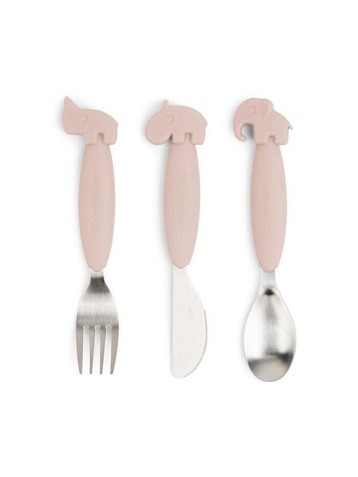Done by Deer children’s cutlery set Green (Kopija)
