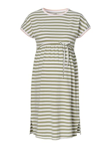 Dryžuota suknelė, Real Olive, Esprit (balta/chaki)