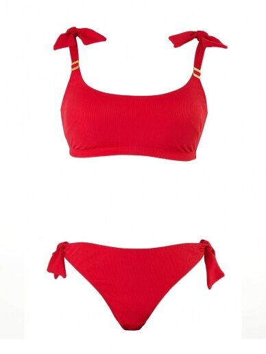 Dviejų dalių maudymosi kostiumėlis, Cache Coeur (raudona)