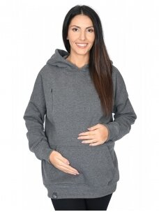 Šiltas džemperis nėščioms ir maitinančioms, Molly Graphit, Mija (pilka)